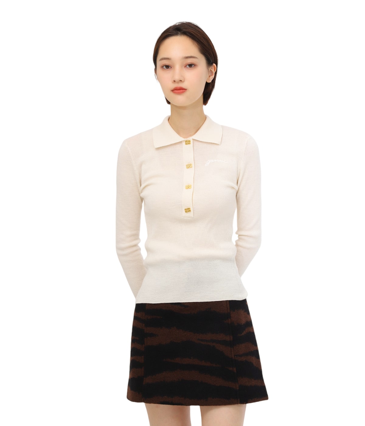 ganni ニット トップス 最終値下げ レディース】Graphic Wool Mix Knit | GANNI(ガニー) / トップス