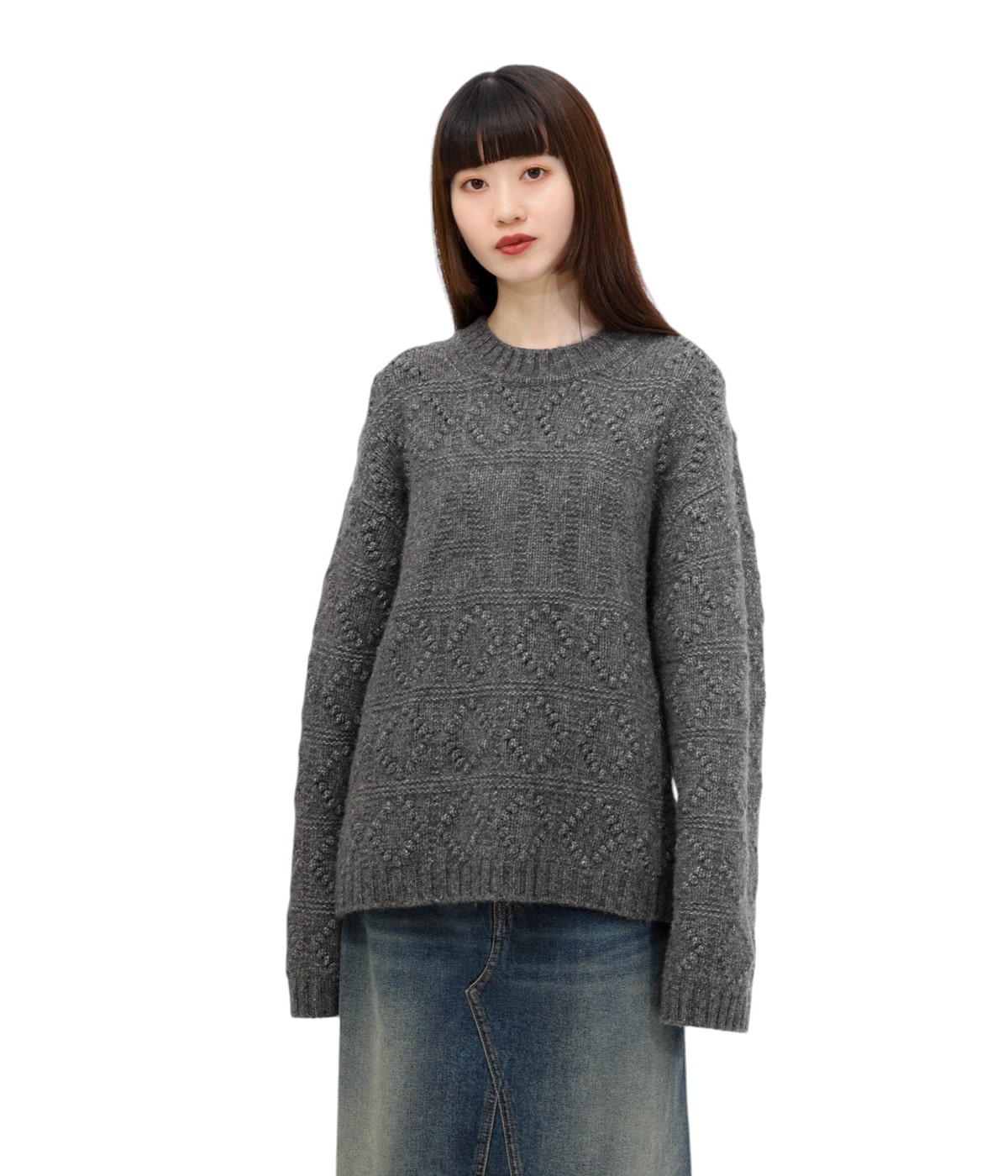 Ganni ガニー　トップス レディース】Wool Cotton Bubble Knit | GANNI(ガニー