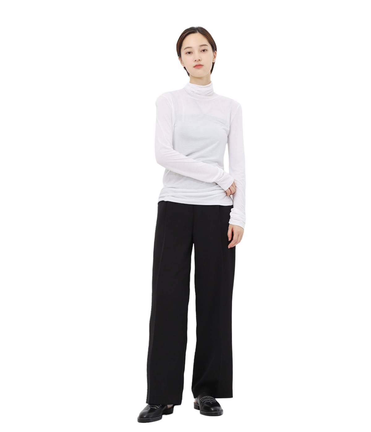 【定価1.9万】エイトン ATON *MODAL SILK JERSEY TURTLENECK タートルネックカットソー*2シルク混トップス(1-2504-531)【92E52】【92E52】 ATON 【エイトン】 MODAL SILK JERSEY タートルネックプル