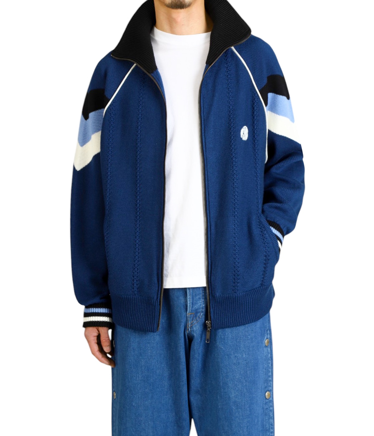 ricenineten ニットトラックジャケット RICE NINE TEN＞ニット トラック ジャケット