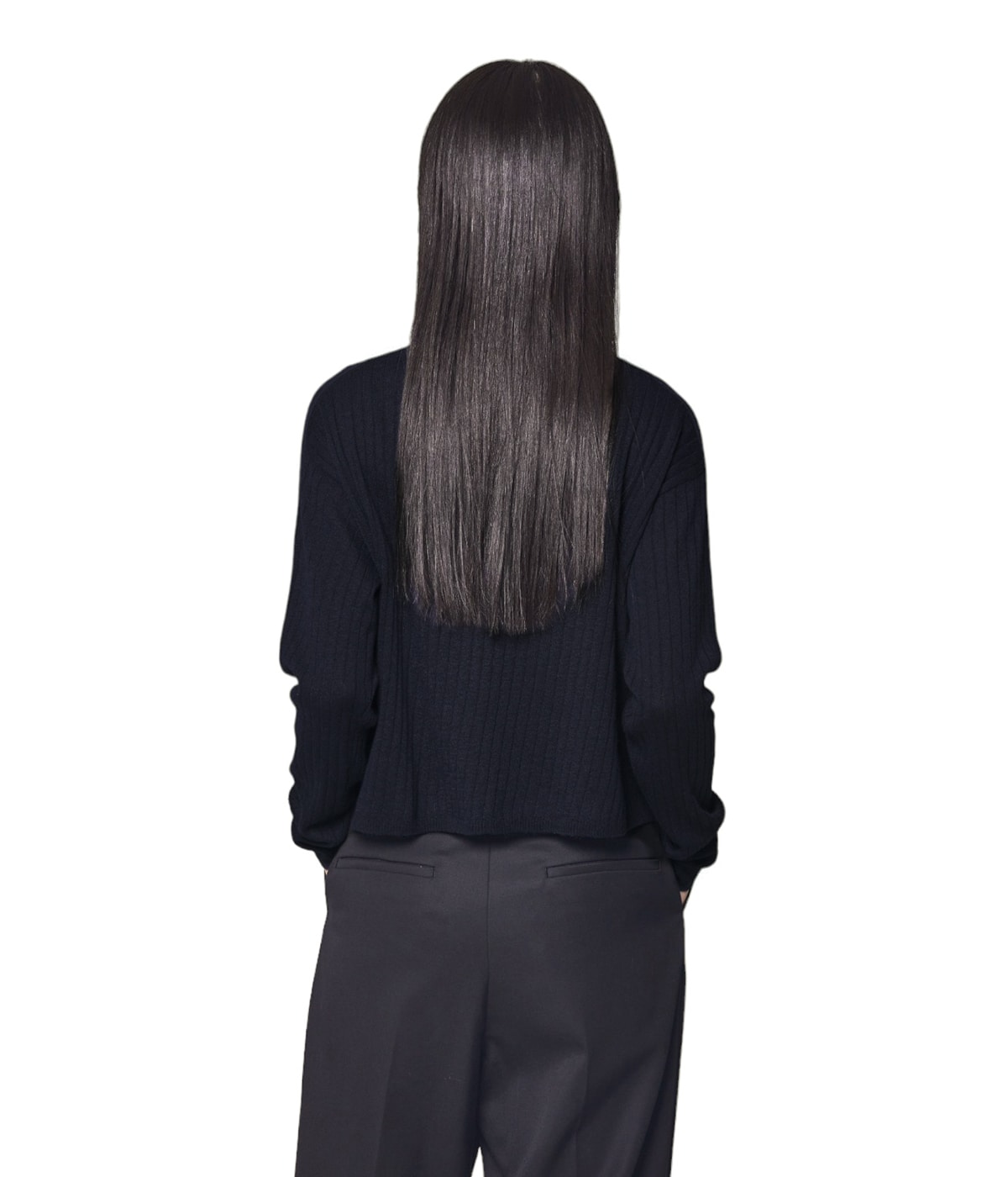 レディース】CASHMERE SILK SPUN RIB PULLOVER | ATON(エイトン