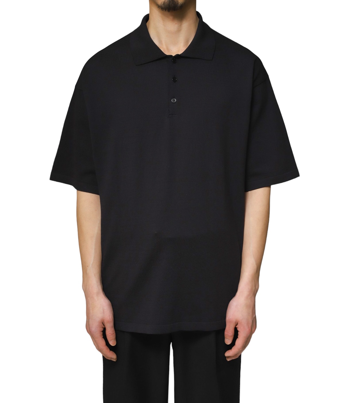 ATON 黒 ポロシャツ　ATON/KANOKO POLO SHIRTS ATON(エイトン) SUPIMA AIR KANOKO POLO SHIRTS - COLDBECK