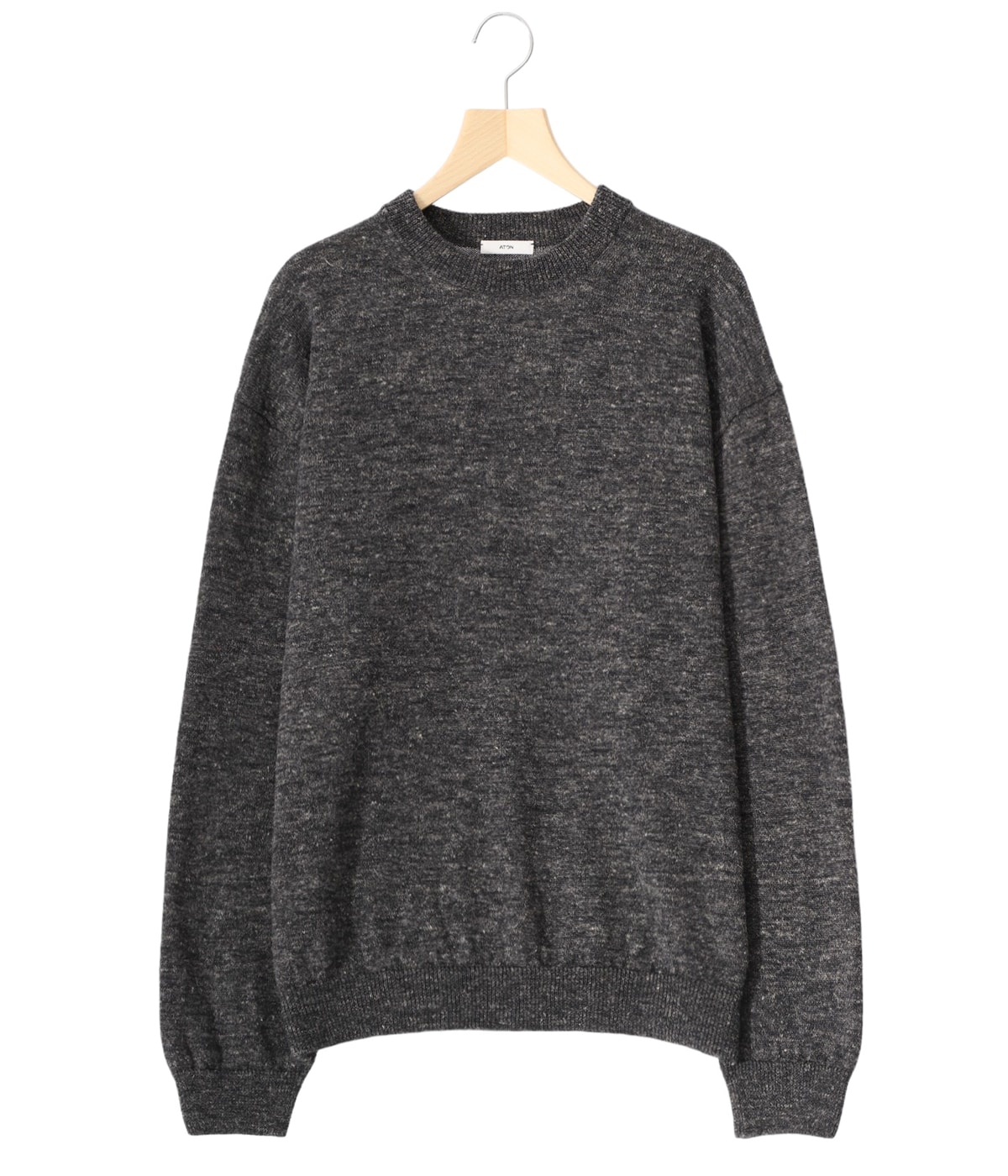 BABY ALPACA LINEN CREWNECK SWEATER | ATON(エイトン