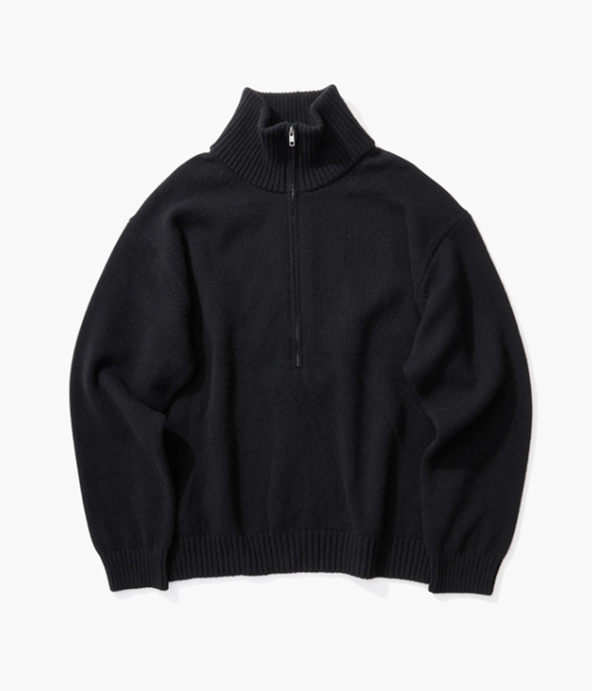 予約】LAMBS WOOL HALF ZIP SWEATER | ATON(エイトン