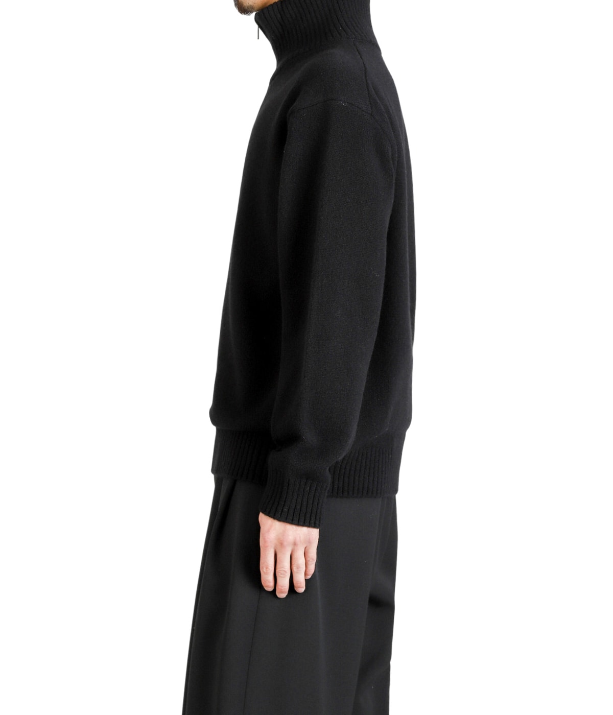 LAMBS WOOL HALF ZIP SWEATER | ATON(エイトン) / トップス ニット