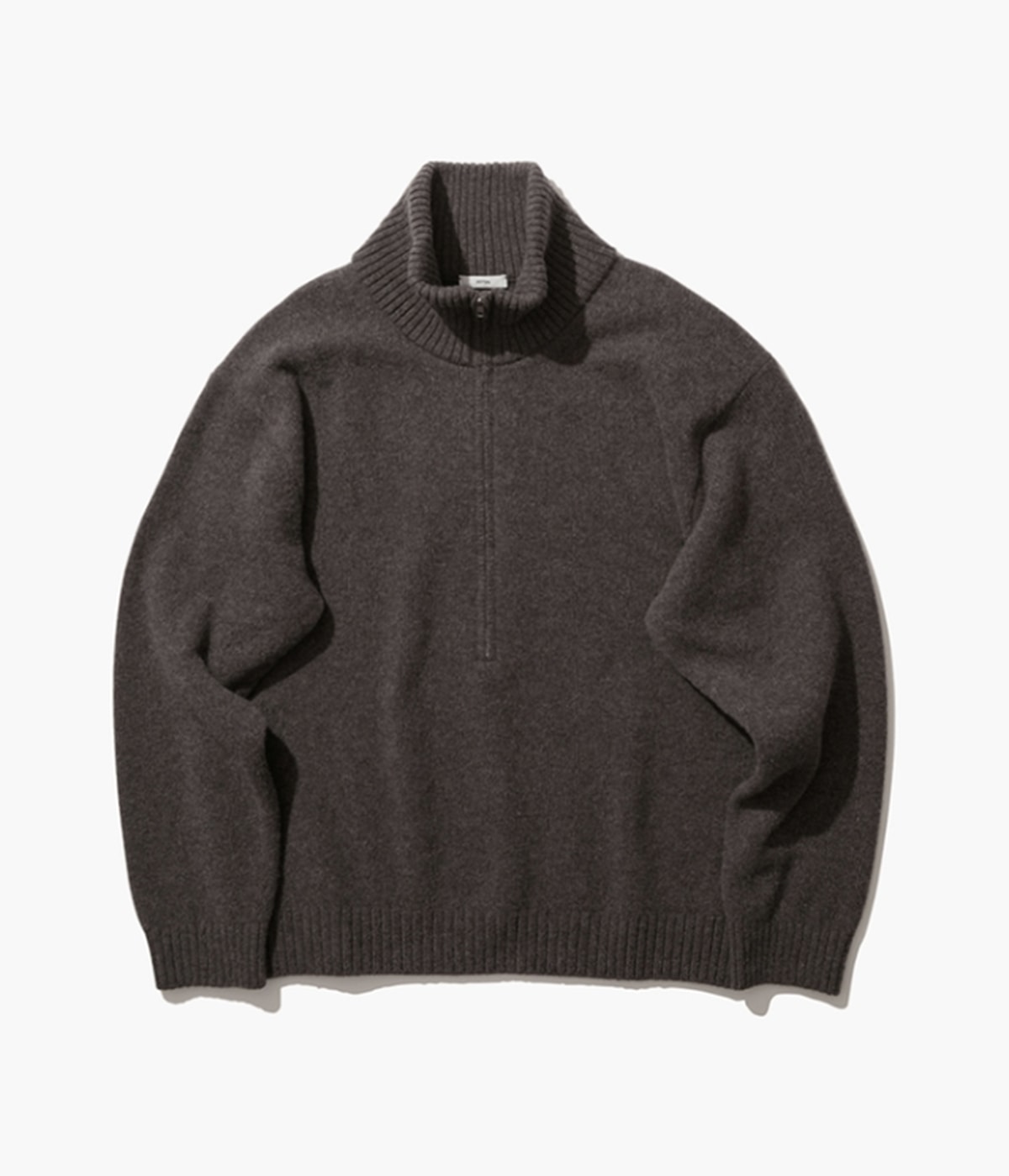 予約】LAMBS WOOL HALF ZIP SWEATER | ATON(エイトン
