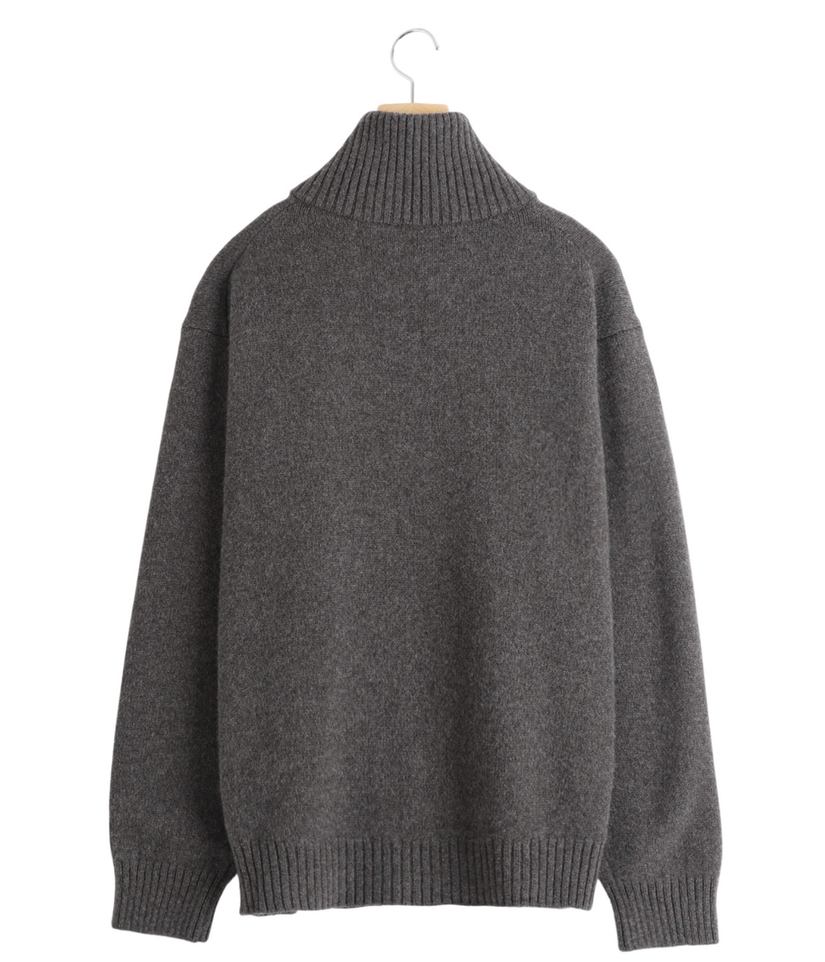 LAMBS WOOL HALF ZIP SWEATER | ATON(エイトン) / トップス