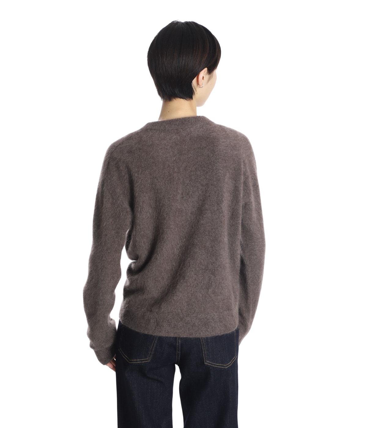 レディース】ROYAL CASHMERE FUR CREWNECK CARDIGAN | ATON(エイトン