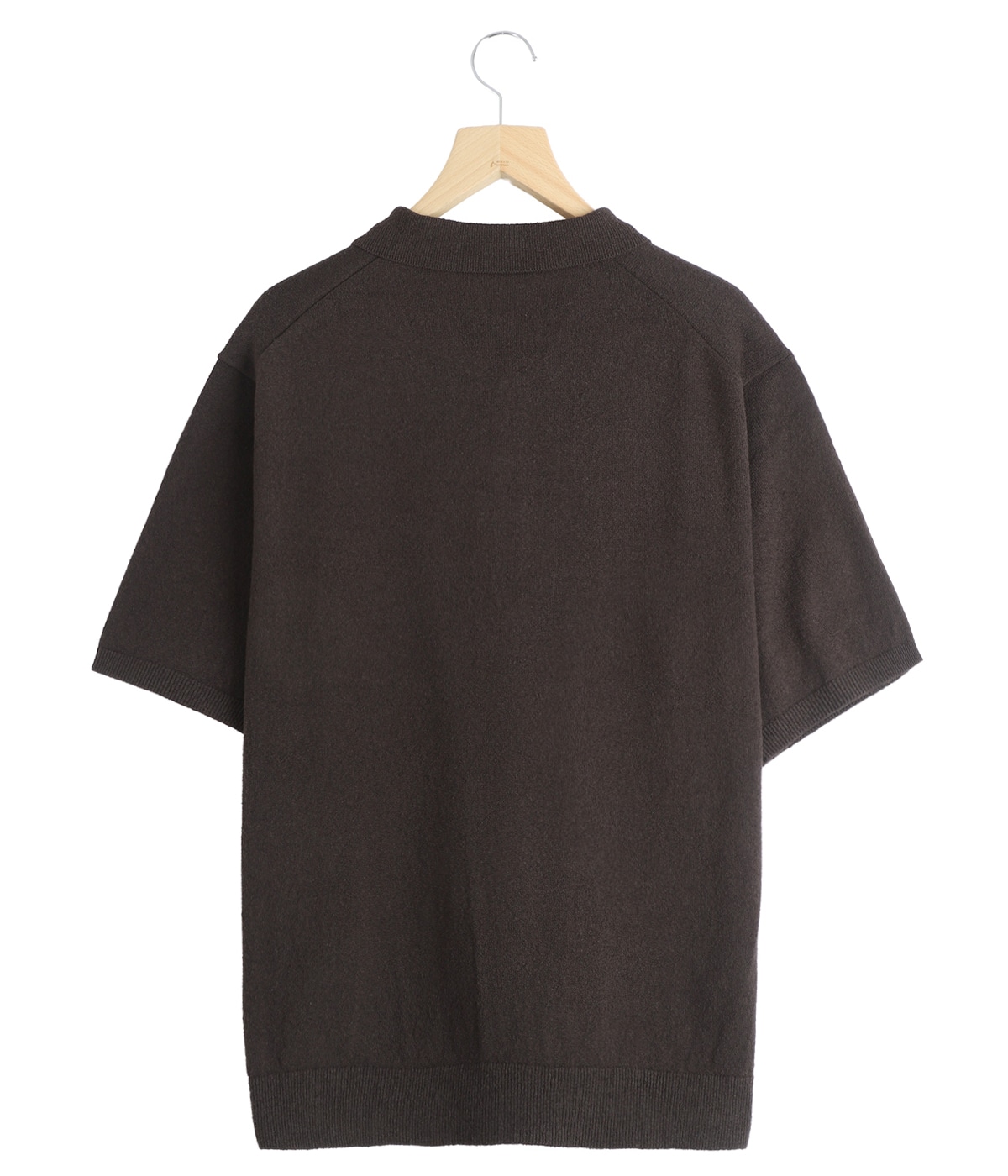 COTTON WASHI BOUCLE HALF SLEEVE POLO SWEATER | ATON(エイトン