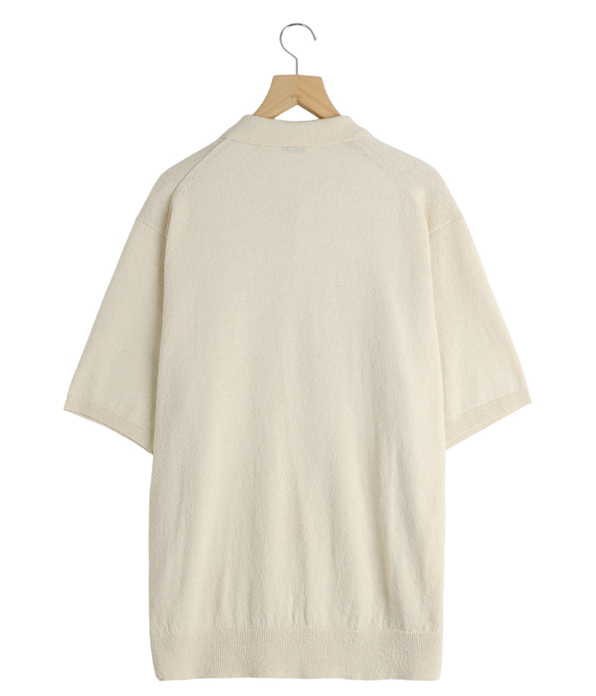 COTTON WASHI BOUCLE HALF SLEEVE POLO SWEATER | ATON(エイトン