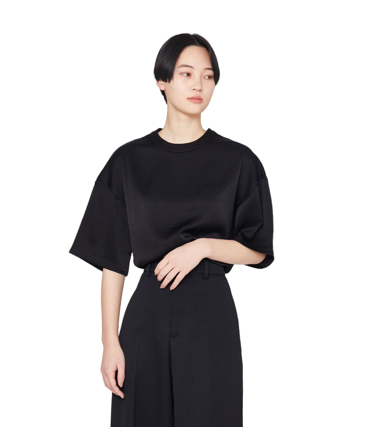 KANAKO SAKAI◆SATIN BODYSUIT/半袖ブラウス/34/--/GRN/KS2401035 KANAKO SAKAI◇SATIN BODYSUIT/半袖ブラウス/34/--/GRN