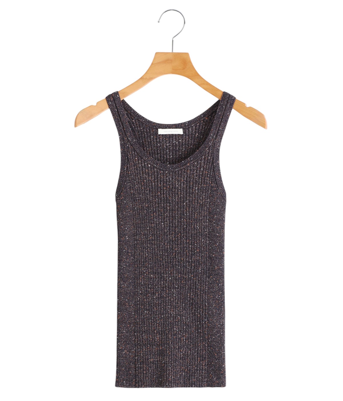 タンクトップ ノースリーブ GLITTER RIB TANK TOP レディース レディース】GLITTER RIBBED KNIT TANK TOP | KANAKO SAKAI