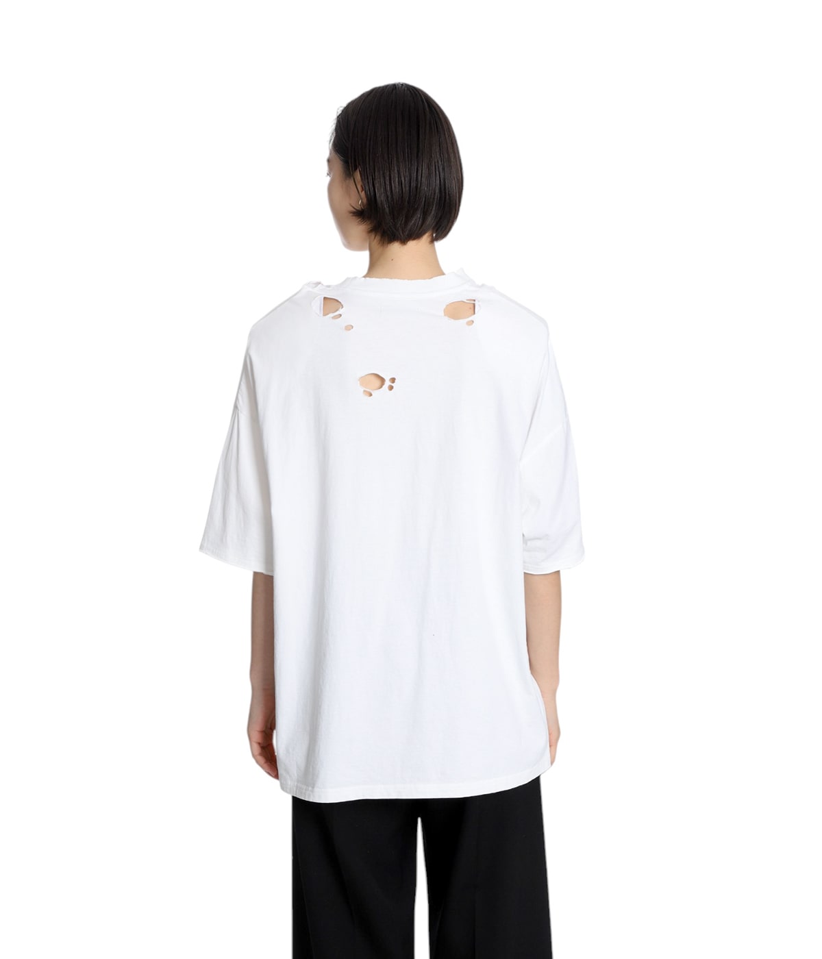 レディース】SHOULDER PADS RIPPED T-SHIRT | KANAKO SAKAI