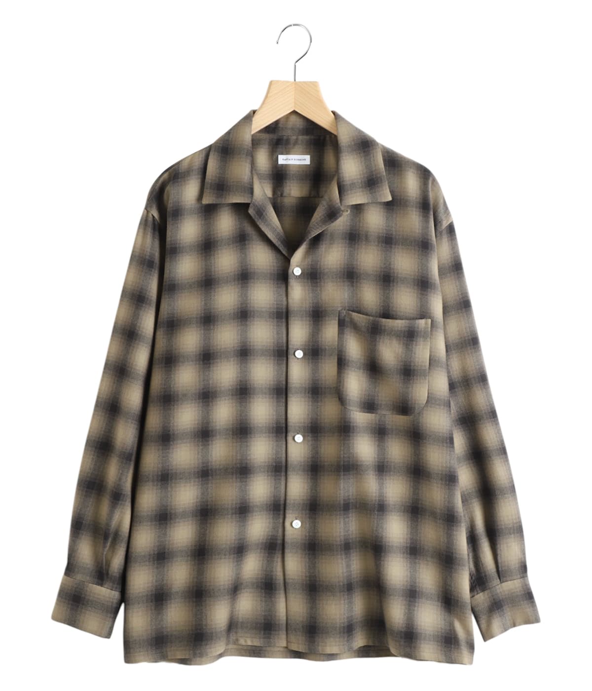 NOUSAN　ウールシャツ ロングスリーブオーセンティックフランネルシャツ LONG