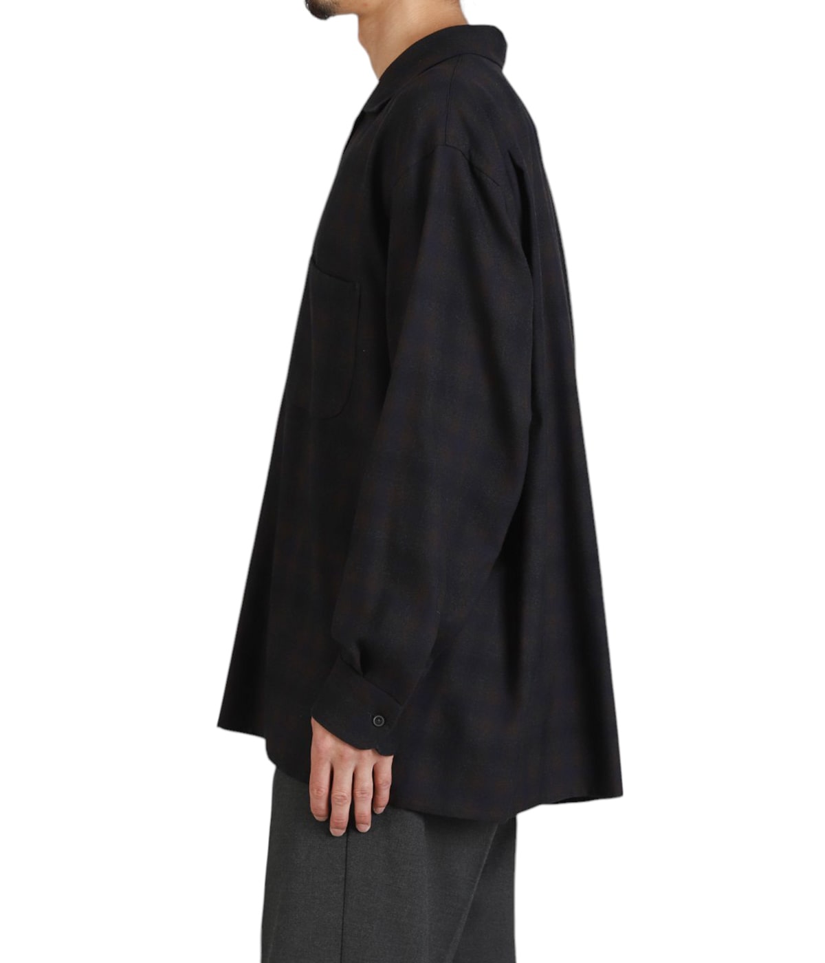 Wool Ombre Open Collared Shirt | KAPTAIN SUNSHINE(キャプテン