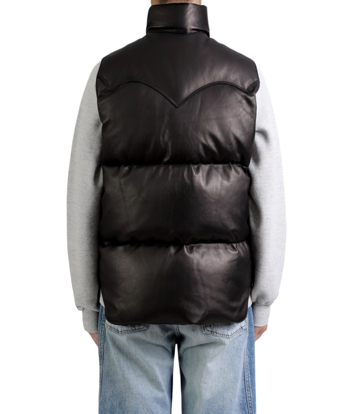 KAPTAIN SUNSHINE グレー ダウンベスト MEDIUM Leather Down Vest | KAPTAIN SUNSHINE(キャプテンサンシャイン