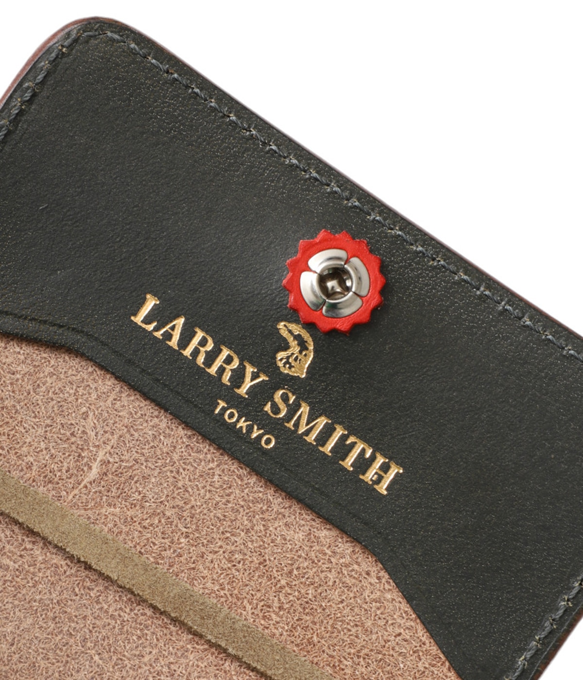 LARRY SMITH ダークグリーン カードケース LARRY SMITH(ラリースミス) カードケース U.K SADDLE LEATHER