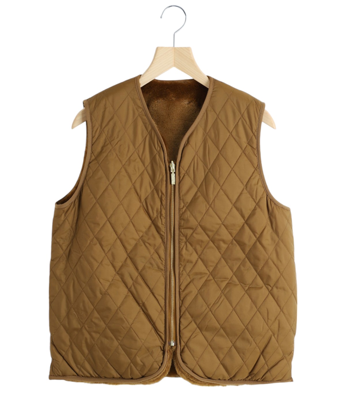【レディース】women’s quilted fur gilet