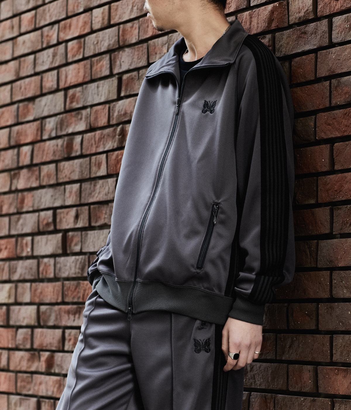 ニードルス　トラックジャケット　サイズ　XL セットアップ NEEDLES Track Jacket XL & Pants S Setup Purple x Blue lines