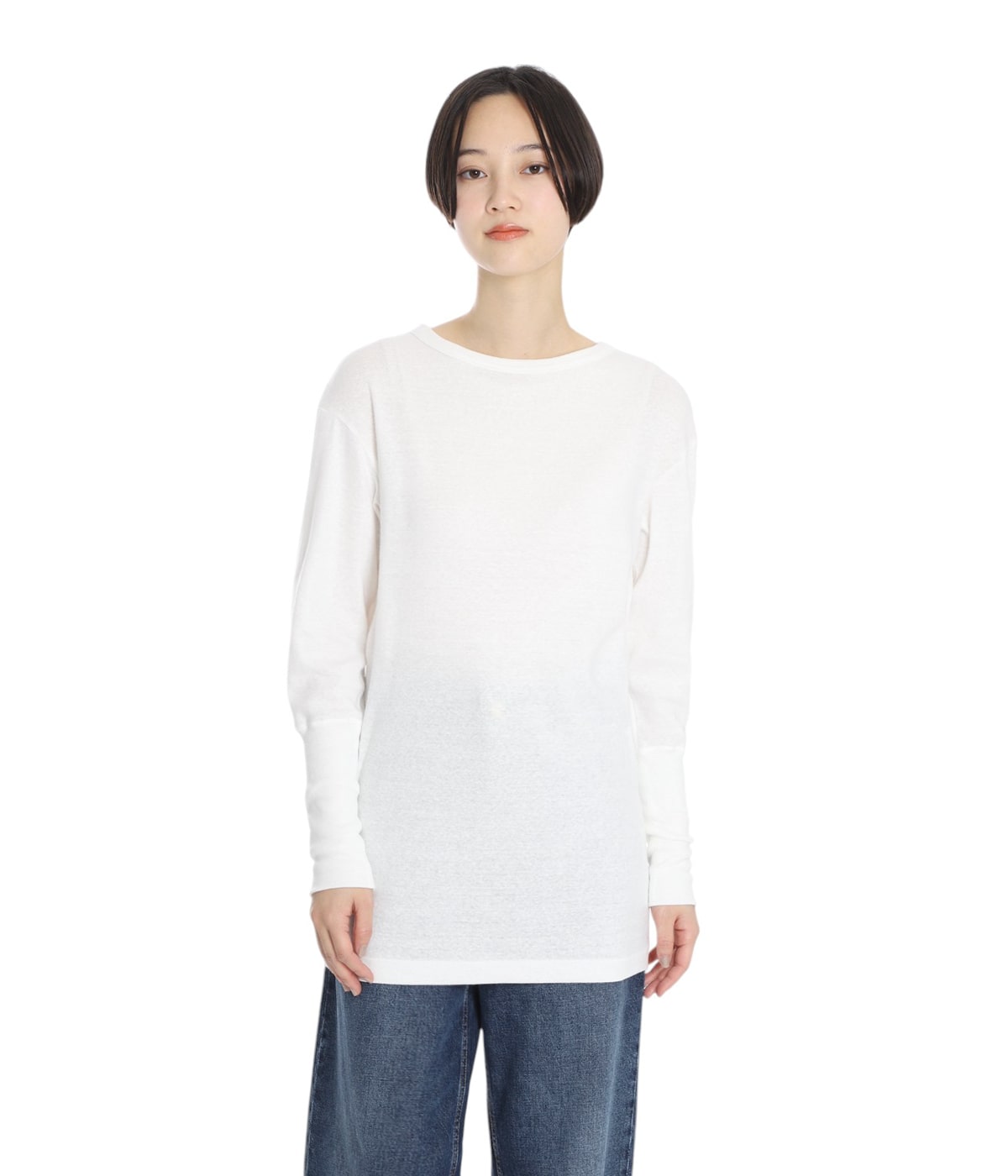 レディース】Cotton Linen Long Sleeve 077 | OVERNEATH