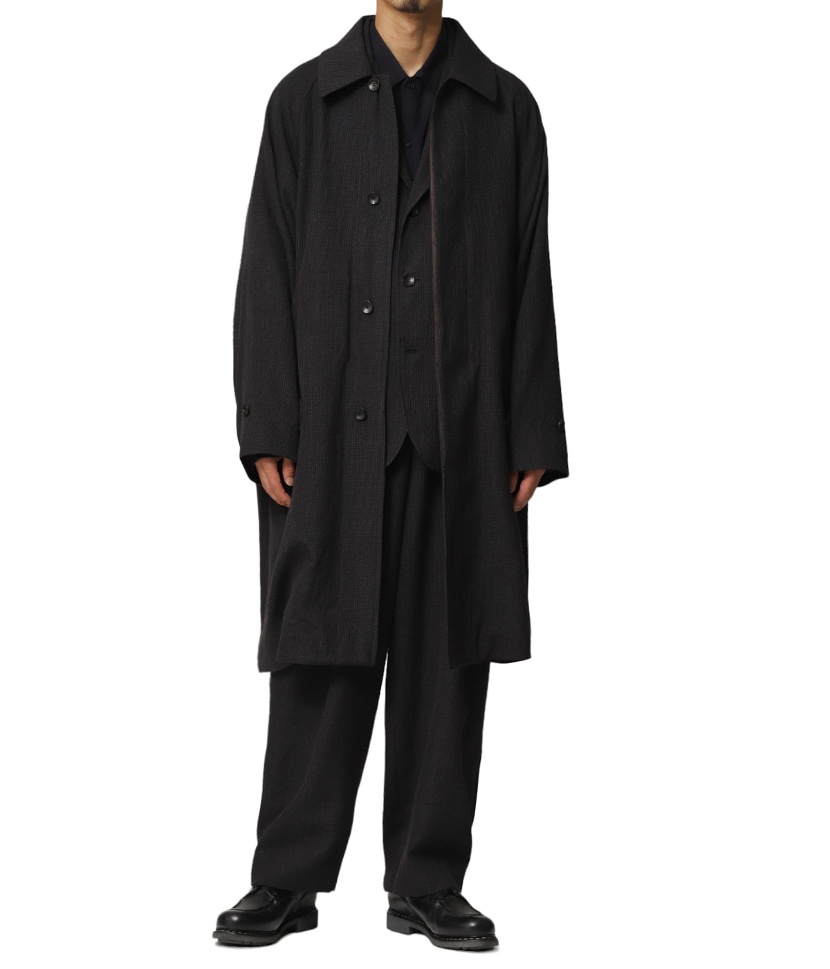 マーカ RAGLAN SLEEVES COAT ステンカラーコート ブラック marka ステンカラーコート コート RAGLAN SLEEVES COAT メンズ