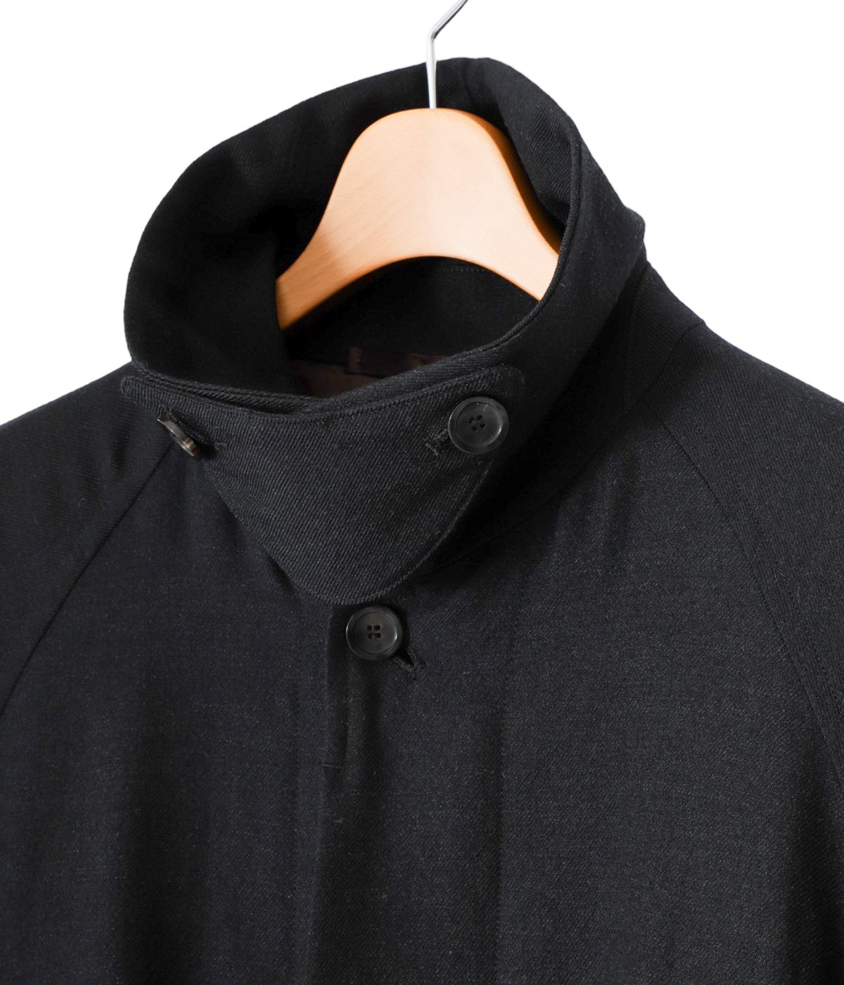 RAGLAN SLEEVES COAT - tumbled wool serge - | marka(マーカ