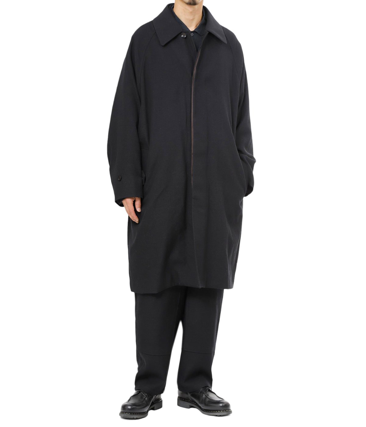 ジャケット・アウター MARKAWARE RAGLAN MINIMALIST COAT RAGLAN MINIMALIST COAT ORGANIC WOOL SURVIVAL CLOTH (A21C