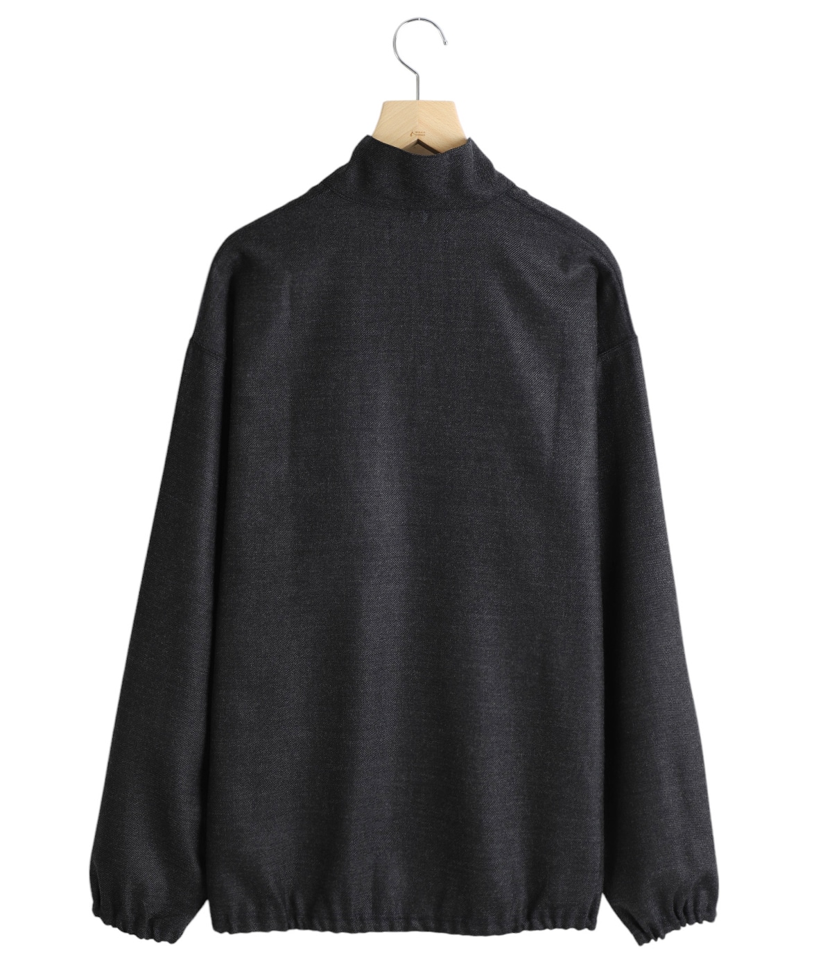 HALF ZIP TRACK JACKET - 2/32 WOOL SOFT FLANNEL - | marka