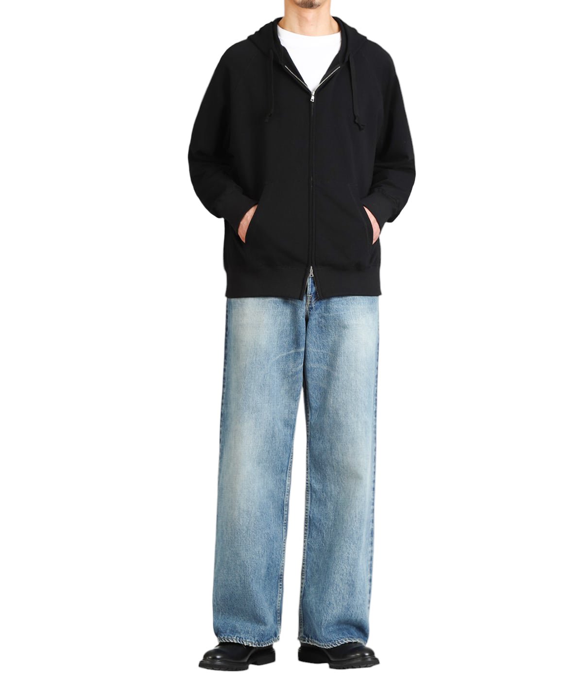 【marka】WIDE LEG JEANS／1／USED WASHED【美品】 marka - 【ラスト1点-サイズ3】 WIDE LEG JEANS - USED WASHED