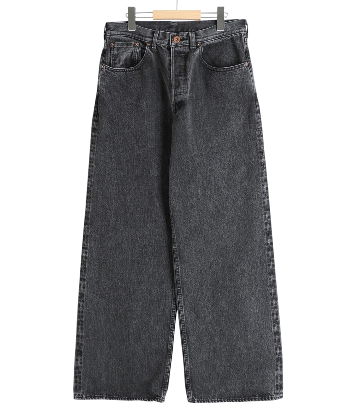 WIDE LEG JEANS - faded black -