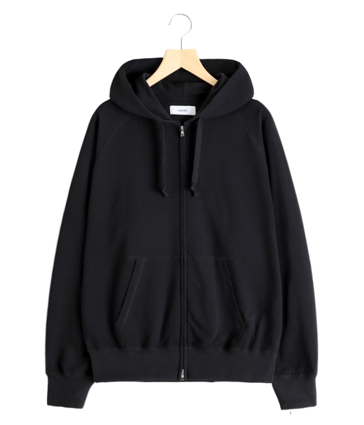 ブラック フルジップ パーカー MULTI GIMMICK DESIGN DOUBLE ZIP PARKA/マルチギミックデザイン