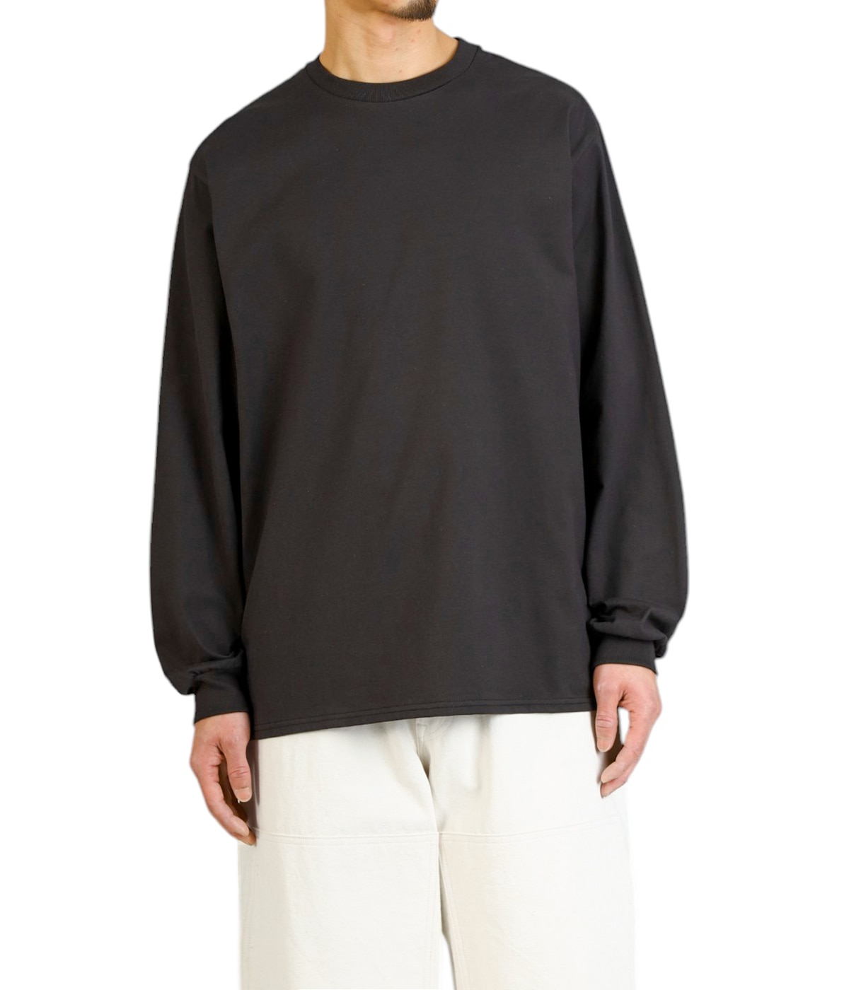 CREW NECK L/S TEE - 40/2 organic cotton knit - | marka