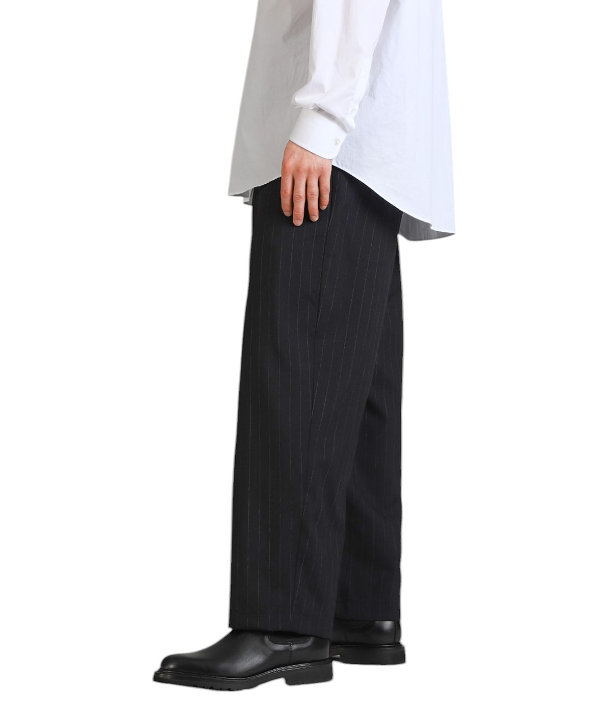 COCOON WIDE EASY PANTS - 2/72 washer wool tropical - | marka