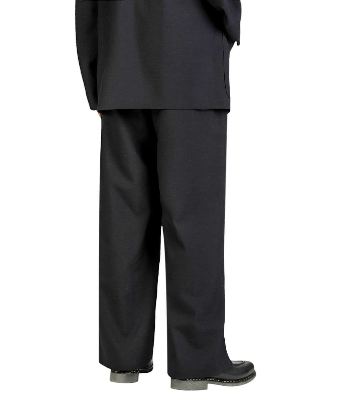 WIDE LEG EASY PANTS - 2/72 washer wool tropical - | marka