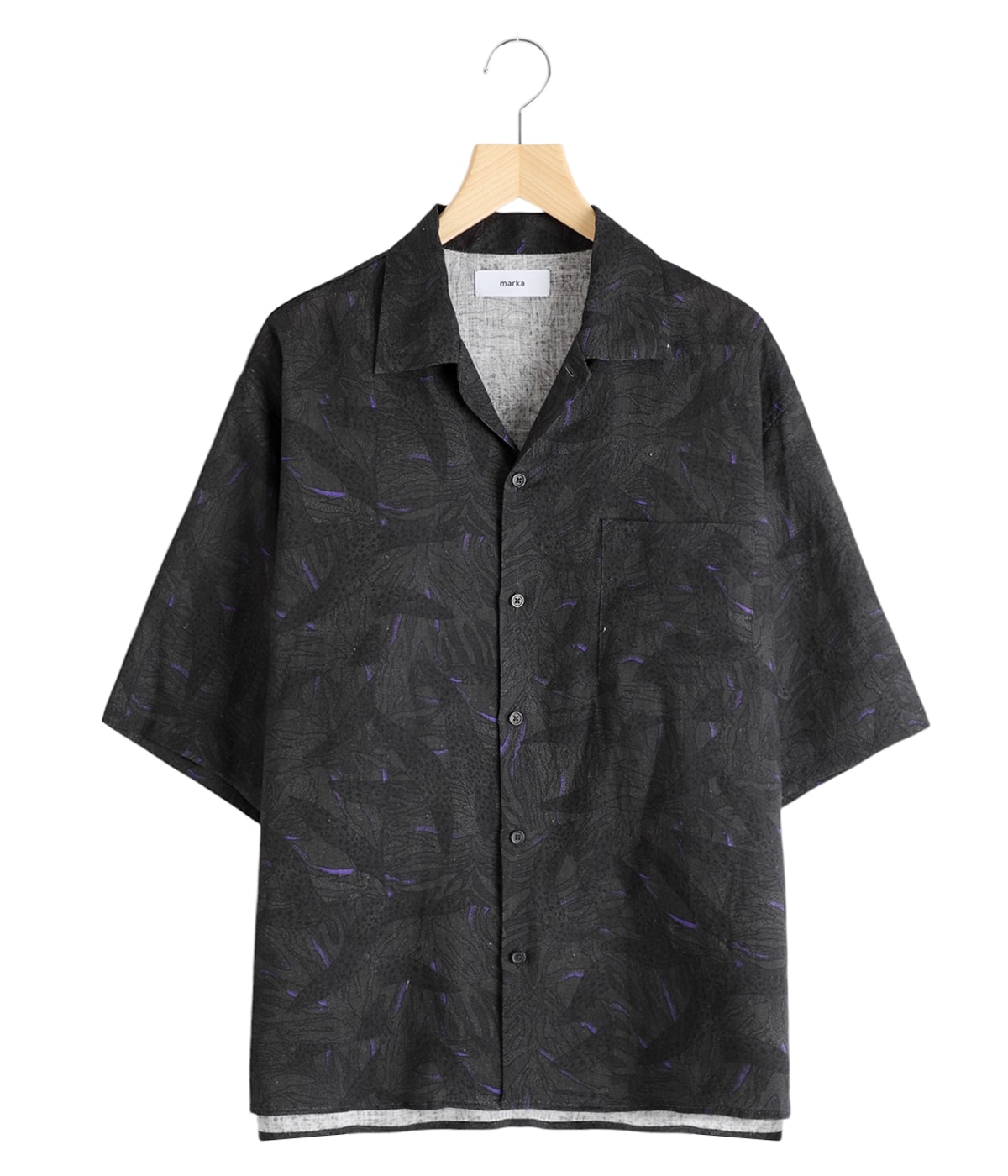 まぁー OPEN COLLAR S/S SHIRT - LINEN TROPICAL - | marka(マーカ