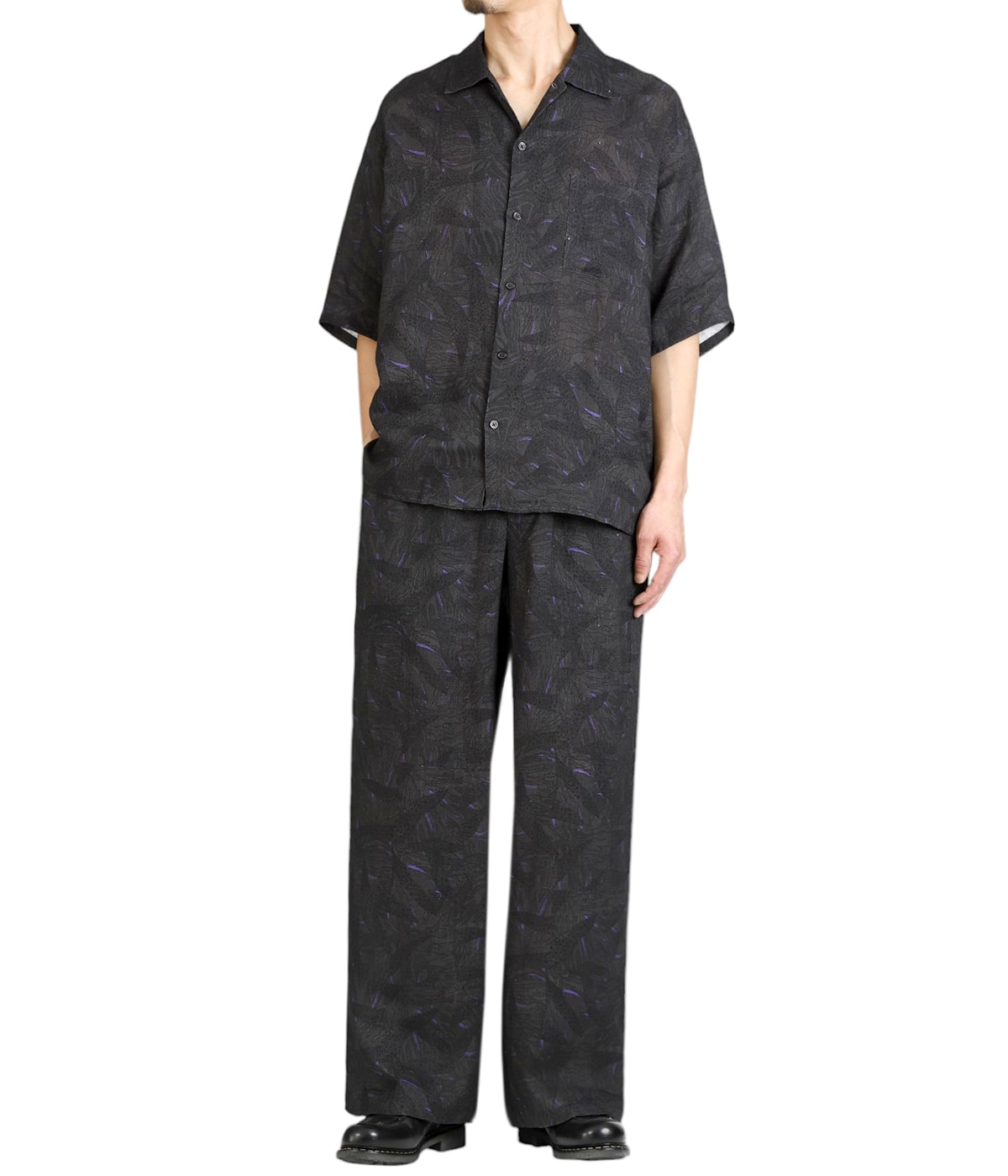まぁー OPEN COLLAR S/S SHIRT - LINEN TROPICAL - | marka(マーカ