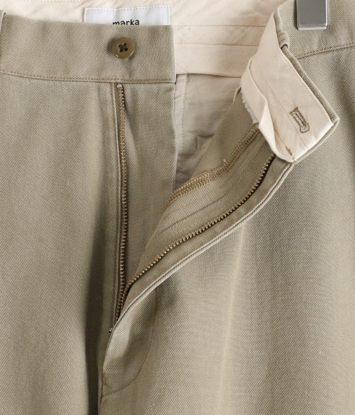 marka マーカ U.S. ARMY CHINO チノパンツ ベージュ 2 オーガニックコットン強撚ギャバ / U.S.アーミーチノトラウザー