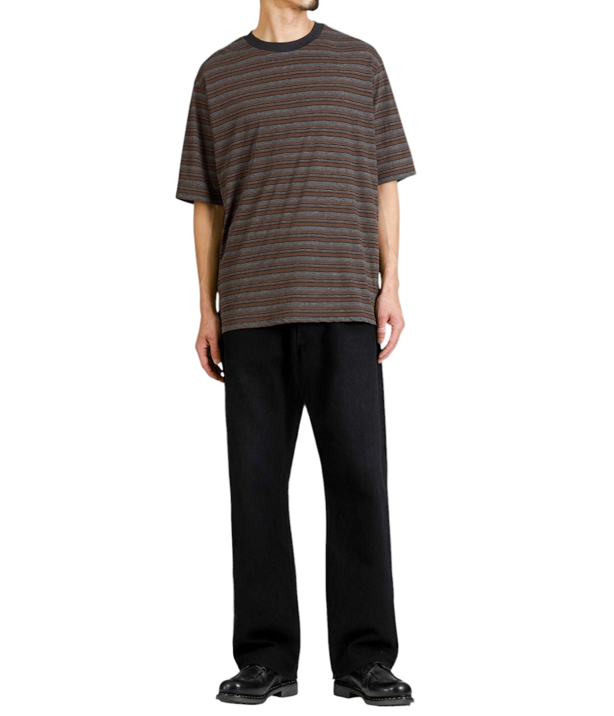 BORDER TEE - 60/1 ORGANIC MELANGE BORDER - | marka(マーカ