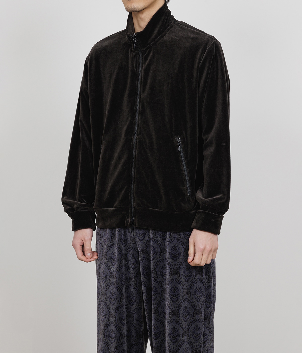 予約】FULL ZIP TRACK JACKET -30/-ORGANIC COTTON VELOUR