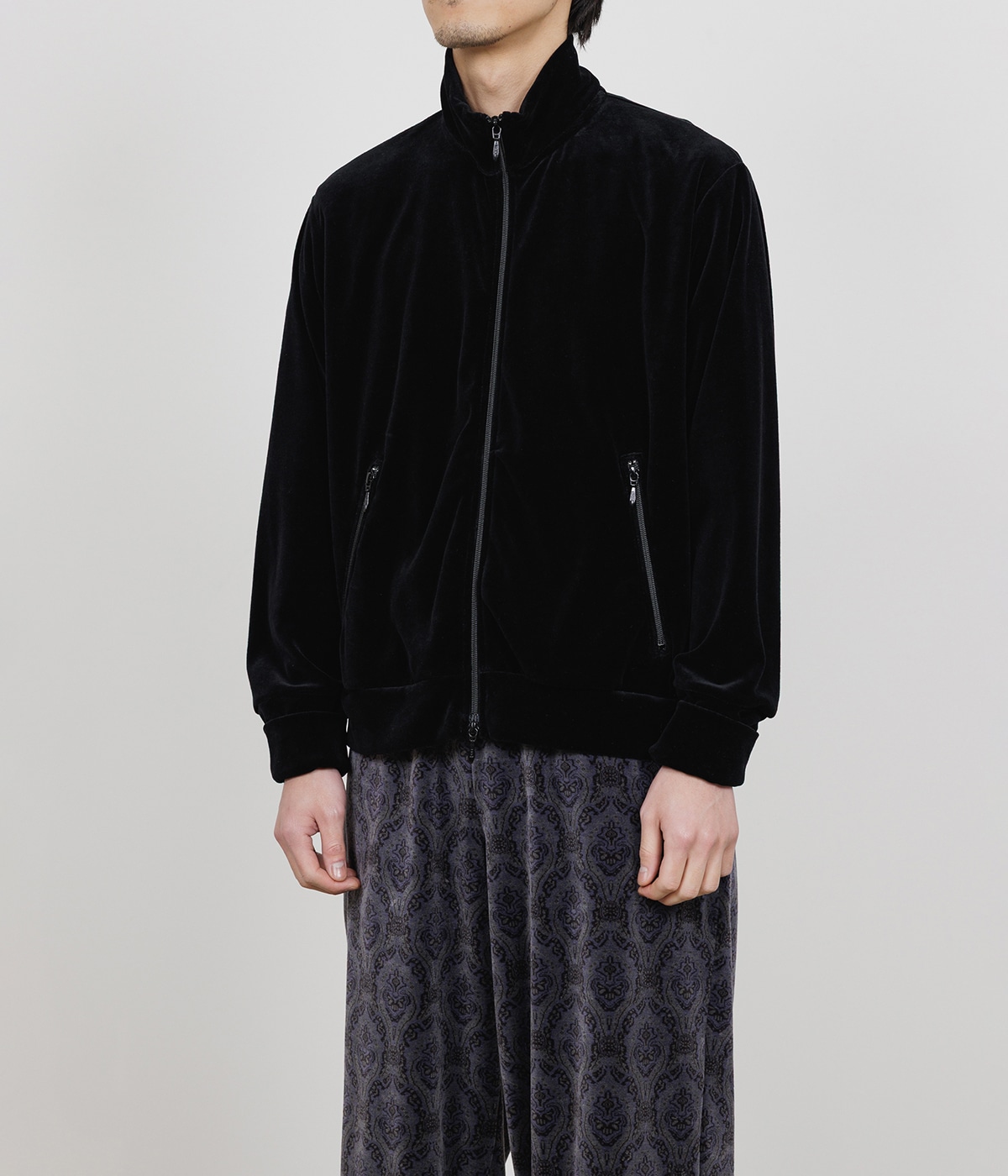 予約】FULL ZIP TRACK JACKET -30/-ORGANIC COTTON VELOUR