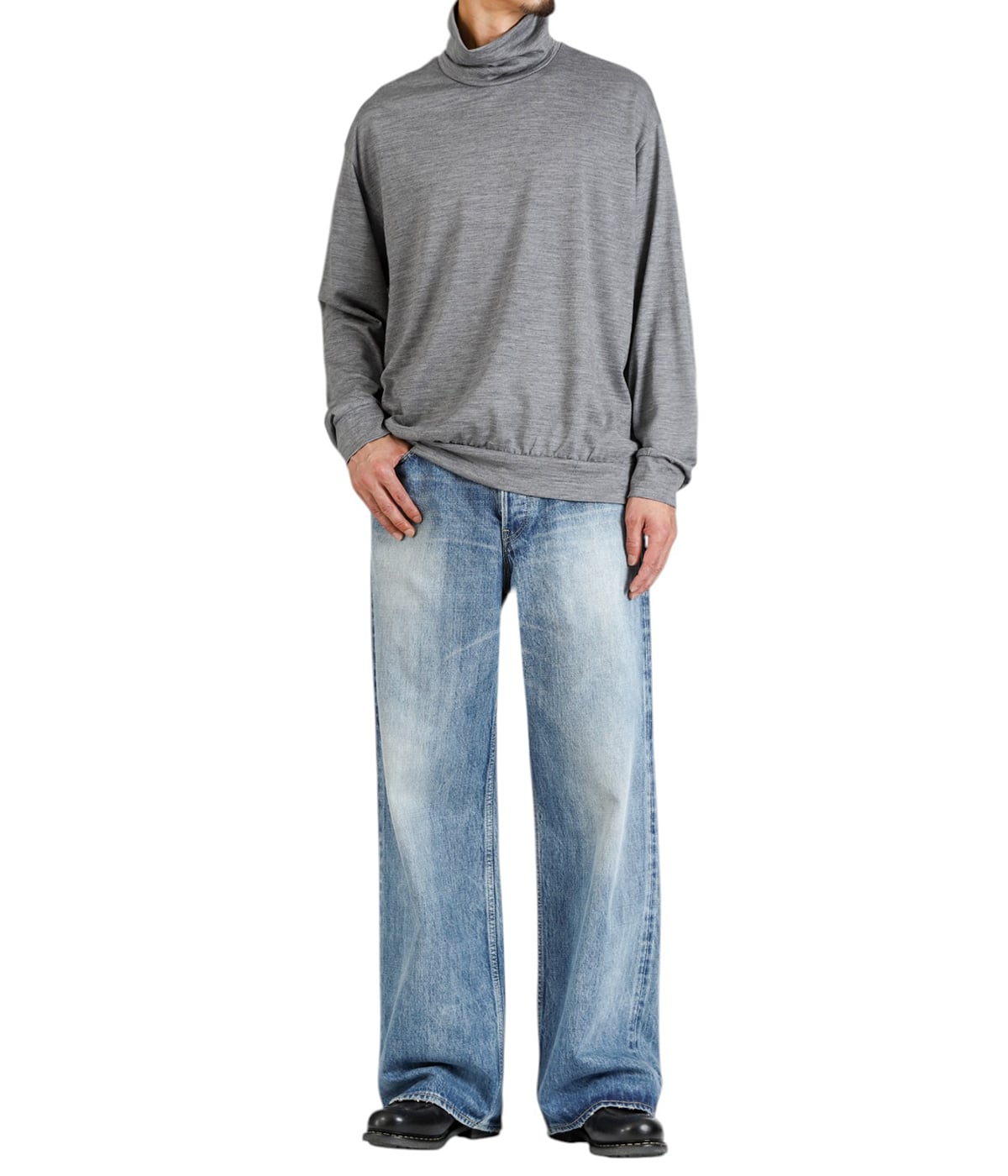 TURTLE NECK -2/72 WOOL SINGLE JERSEY WASHABLE- | marka(マーカ