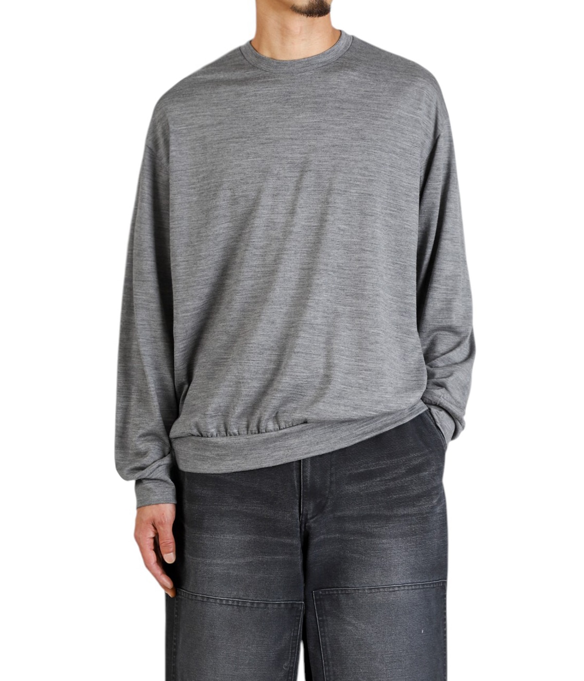 CREW NECK -2/72 WOOL SINGLE JERSEY WASHABLE- | marka(マーカ