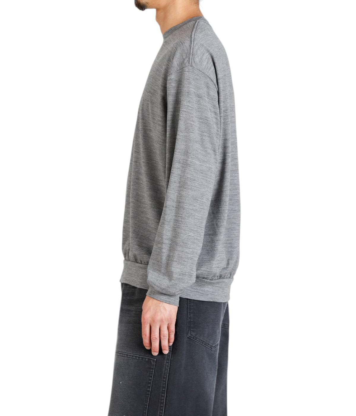 CREW NECK -2/72 WOOL SINGLE JERSEY WASHABLE- | marka(マーカ