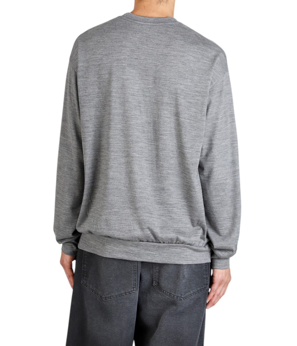 【新品未使用】marka☆ウール　ロンT☆2☆トップチャコール CREW NECK -2/72 WOOL SINGLE JERSEY WASHABLE- | marka(マーカ