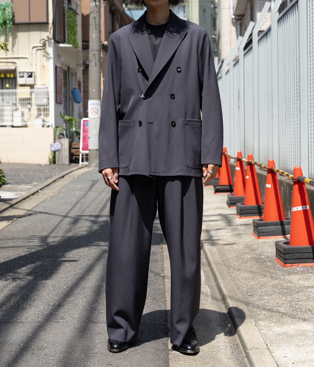 予約】W.B JACKET LOOSE FIT -2/60 WASHER WOOL GABARDINE