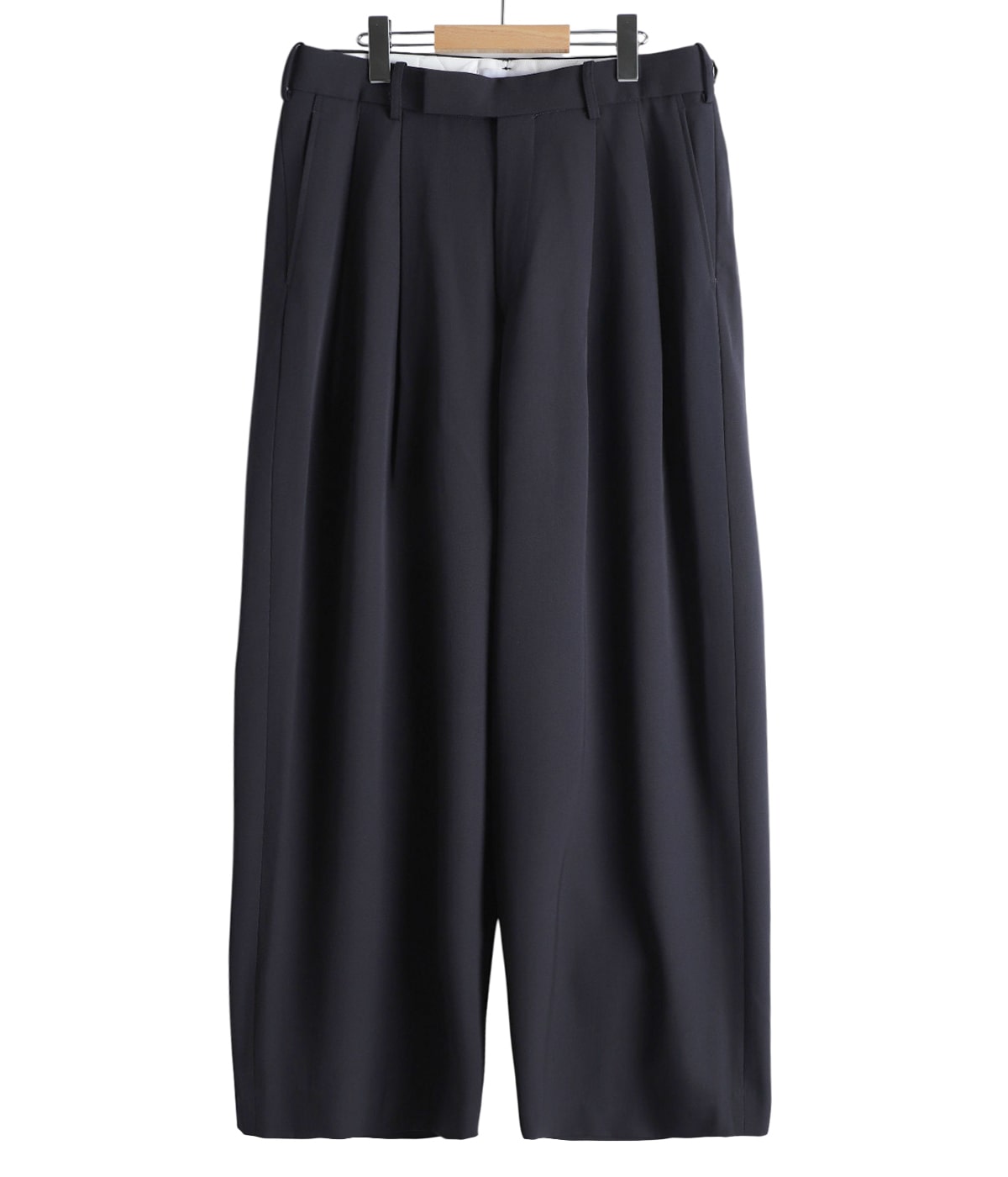 スーツ MARKAWARE WOOL GABARDINE WIDE TROUSERS MARKAWARE - SUPER 160's WOOL GABARDINE TRIPLE PLEATED WIDE