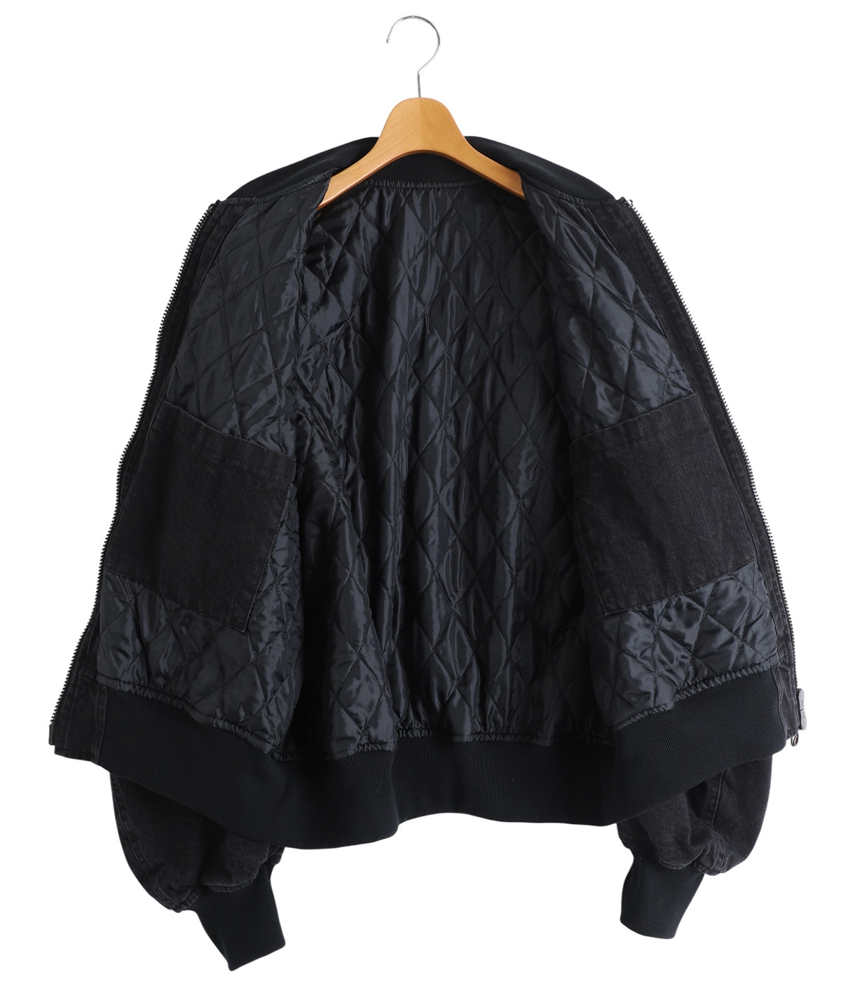 PUFFED DENIM BOMBER JACKET -ORGANIC COTTON 12oz DENIM- | marka