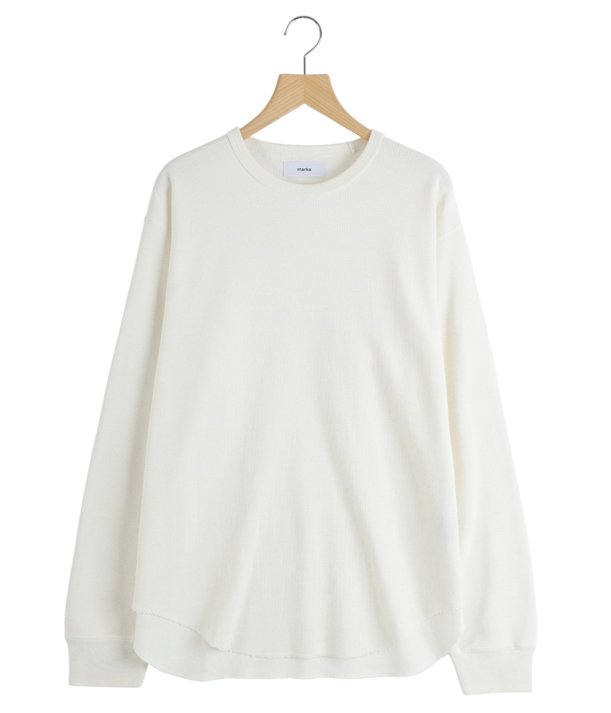 [穴あき有] marka マーカ 長袖カットソー ホワイト サイズ1 穴あき有] marka マーカ 長袖カットソー ホワイト サイズ1