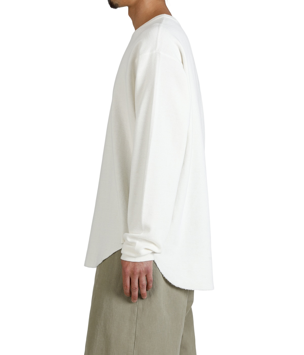 CREW NECK L/S TEE -ORGANIC COTTON HEMP MESH KNIT- | marka