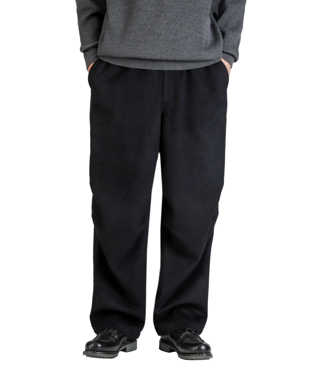 KNEE TUCK PANTS -WOOL SILK BEAVER- | marka(マーカ) / パンツ